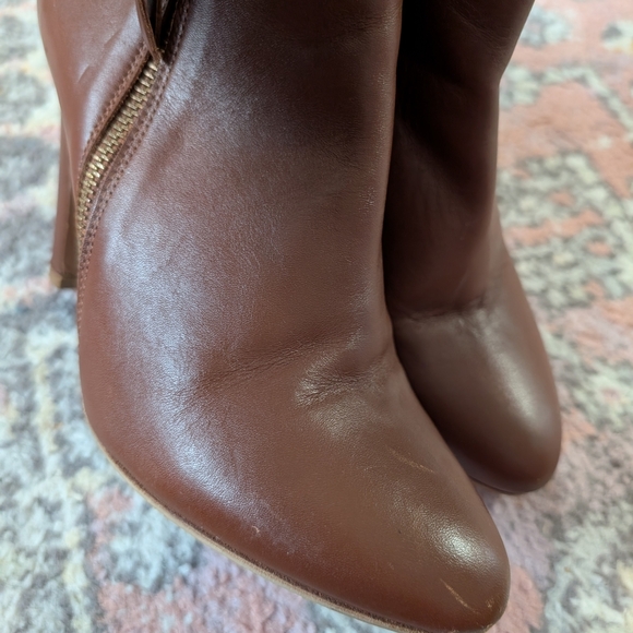 Bobbies Brown Leather Heeled Boots Quiet Luxury Canadian Made 6.5 - Picture 11 of 12